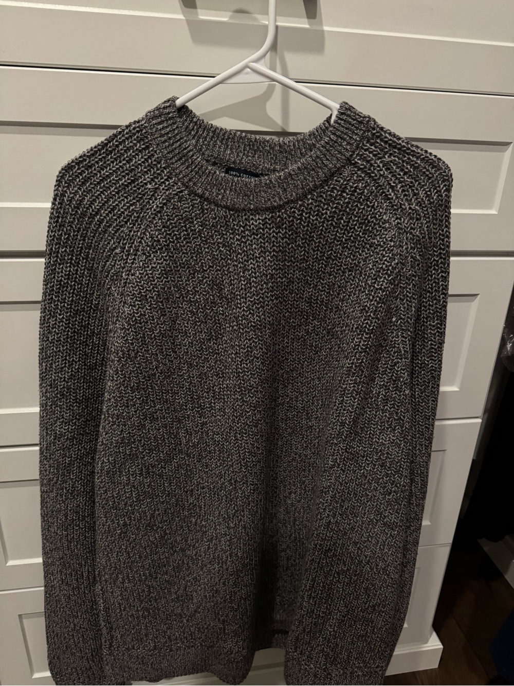 Men's Crewneck Knit Sweater - Gray XL